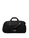 Ea7 Logo-strap Gym Bag In Black