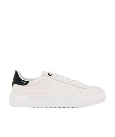 Ea7 Logo Strapped Casual Sneakers In White