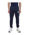 Ea7 Logo Stretch Sweatpants In Black