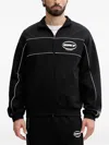 Ea7 Logo Stripe Jacket In Black