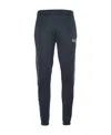 Ea7 Logo Striped Sweatpants In Black