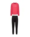 Ea7 Logo Sweater And Sweatpants Suit In Black