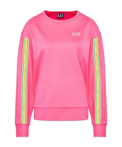 Ea7 Logo Sweater In Pink
