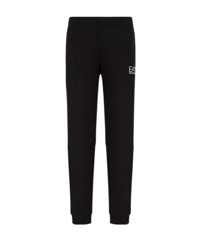 Ea7 Logo Sweatpants In Black