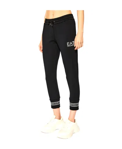 Ea7 Logo Sweatpants In Black