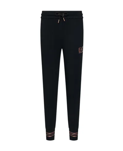 Ea7 Logo Sweatpants In Black