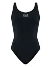 Ea7 Logo Swimsuit In Black