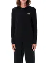 Ea7 Asv 7 Lines Crew-neck Sweatshirt In A Recycled Cotton Blend
