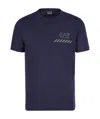 Ea7 Round Collar Logo T-shirt In Black