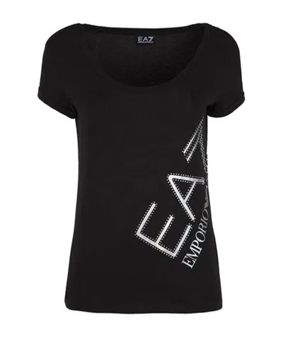 Ea7 Logo T-shirt In Black