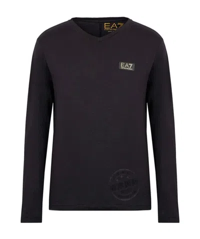 Ea7 Logo T-shirt In Black