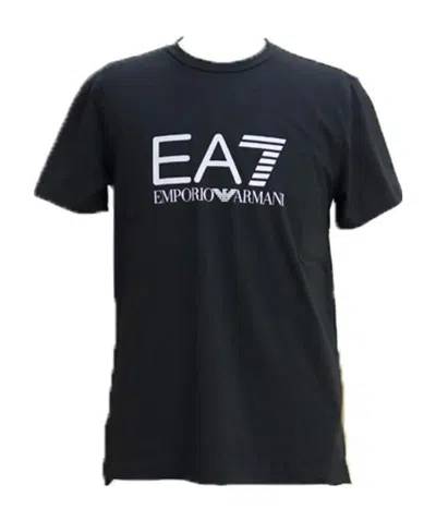 Ea7 Logo T-shirt In Black