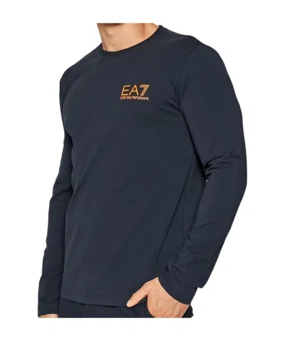 Ea7 Logo T-shirt In Black