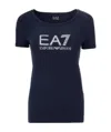 Ea7 Logo T-shirt In Black