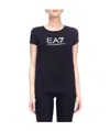 Ea7 Logo T-shirt In Black