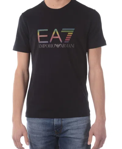 Ea7 Logo T-shirt In Black