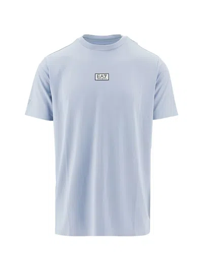 Ea7 Ventus7 Technical Fabric T-shirt In Blue