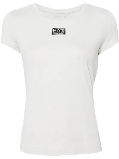 Ea7 Logo T-shirt In Grey