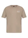 Ea7 Logo T-shirt In Neutral