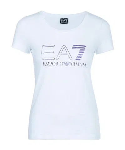 Ea7 Logo T-shirt In White