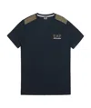 Ea7 Logo T-shirt With Round Neck In Black