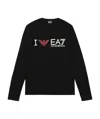 Ea7 Logo T-shirt With Round Neck In Black
