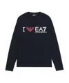 Ea7 Logo T-shirt With Round Neck In Black