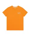 Ea7 Logo T-shirt With Round Neck In Orange