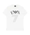 Ea7 Logo T-shirt With Round Neck In White