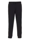 Ea7 Logo-tape Track Pants In Black