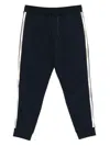 Ea7 Logo Series Cotton-blend Joggers In Blue
