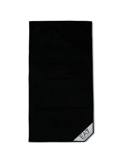 Ea7 Logo Towel In Black