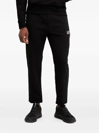 Ea7 -logo Track Pants In Black