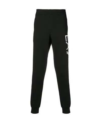 Ea7 Logo Track Pants In Black