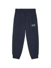 Ea7 Logo Track Pants In Blue