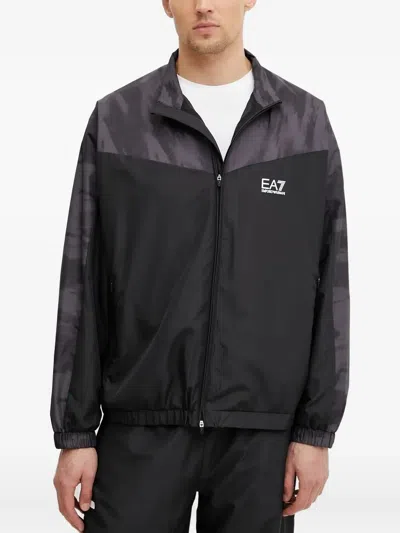 Ea7 Logo Tracksuit In Black