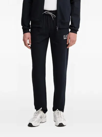 Ea7 Logo-detail Hoodie Tracksuit In Blue