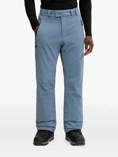Ea7 Logo-trim Ski Pants In Blue