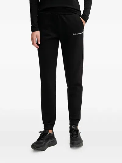 Ea7 Logo Trousers In Black