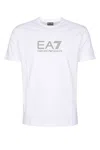 Ea7 E. A.7 Train Lux T-shirt With Oversized Logo In White