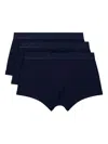 Ea7 Logo-waistband Boxers (pack Of Three) In Blue