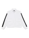 Ea7 Logo Zipped Sweatshirt In White