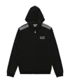 Ea7 Logo Zipper Casual Jacket In Black