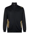 Ea7 Logo Zipper Casual Jacket In Black