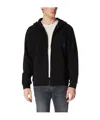 Ea7 Logo Zipper Sweatshirt In Black