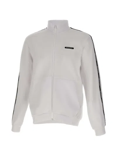 Ea7 Logo-detail Full-zip Sweatshirt In White