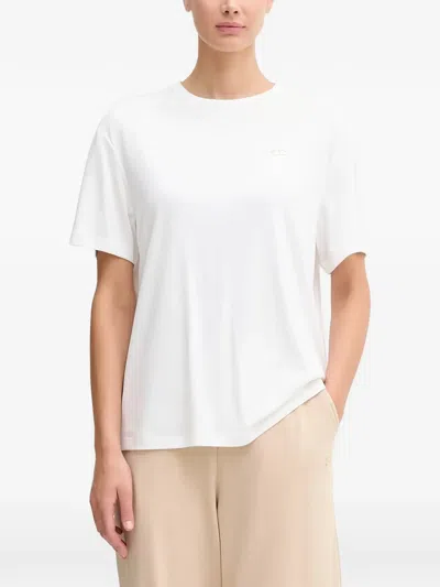 Ea7 Logo-detail Short-sleeve T-shirt In White