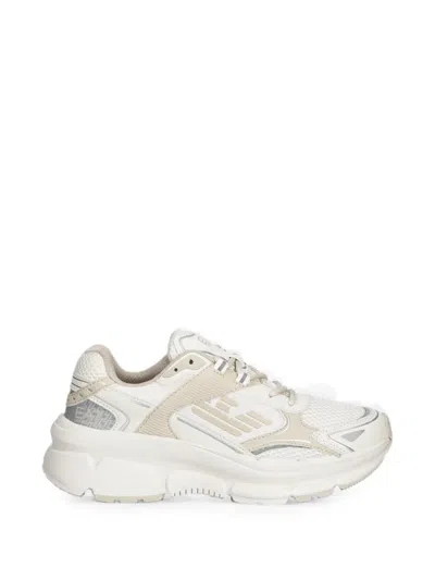 Ea7 Logo-detail Sneakers In Neutral