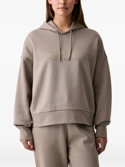 Ea7 Logo-detail Tracksuit In Neutral