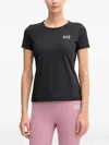 Ea7 Logo-detail T-shirt In Black